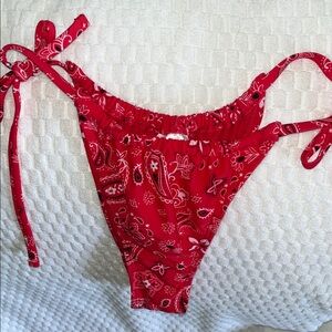 NWOTs Wild Fable Red Bandana Print Bikini Bottom Juniors Size CS